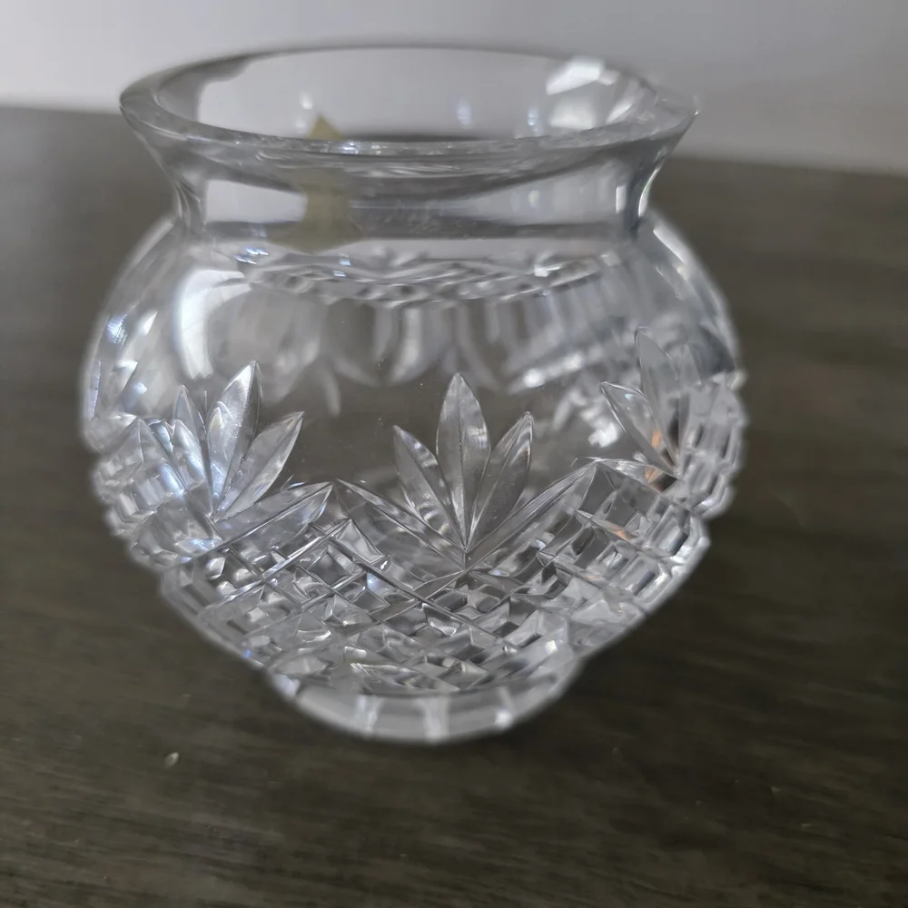 This is an Edinburgh Crystal Rose Bowl, Star of Edinburgh Pattern